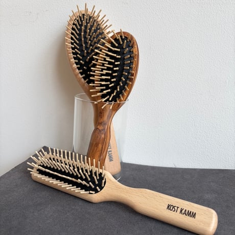 [KOSTKAMM]  Olive Wood Oval Hair Brush / 17.5cm / オリーブウッド  オーバル型ブラシ / 4527