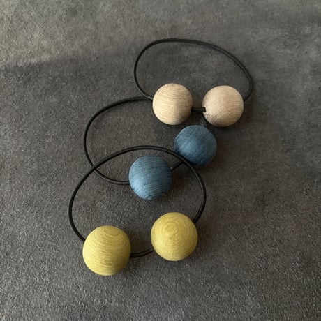[KOSTKAMM]  2 balls Plaid clip , rubber