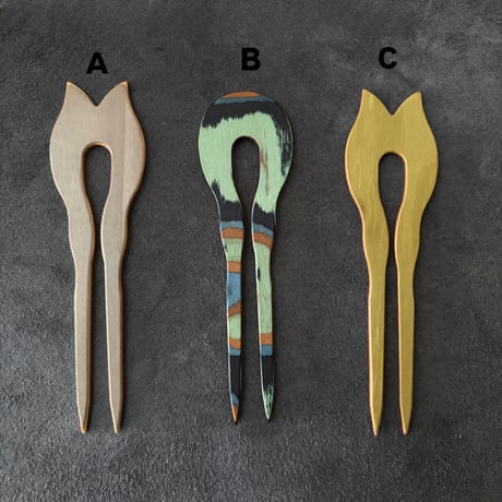 [KOSTKAMM]  Natural Wood Decorative Comb  14cm /  9404