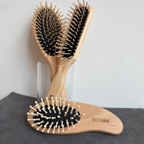 [KOSTKAMM]  Waxed Beech Wood Oval Hair Brush  / 21.5cm / オーバル型ブラシ / 4510