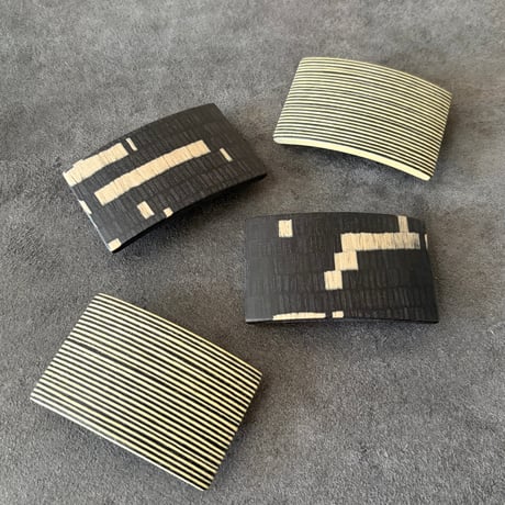 [KOSTKAMM] Natural Wood Hair Clip /  Recatanguiar / 6cm