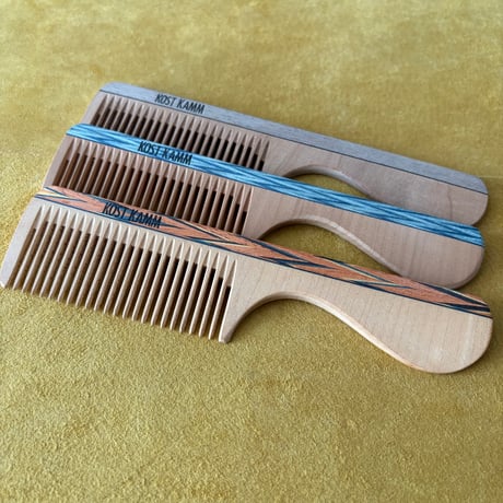 [KOSTKAMM]  Wooden comb with Handle / Wide / 6b
