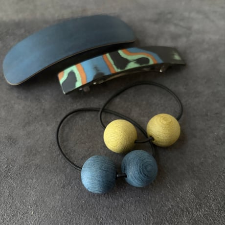 [KOSTKAMM]  2 balls Plaid clip , rubber