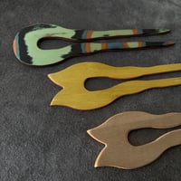 [KOSTKAMM]  Natural Wood Decorative Comb  14cm /  9404