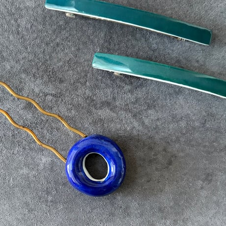 [ juju made ] English porcelain hair barrette