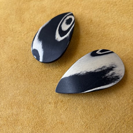 [KOSTKAMM] Natural Wood Hair Clip / teardrop /  6cm