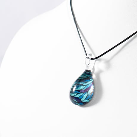 【夏限定】Leaf Pattern＜海の謌 umi no uta  GLASS JEWELRY＞ [UPMW-007]
