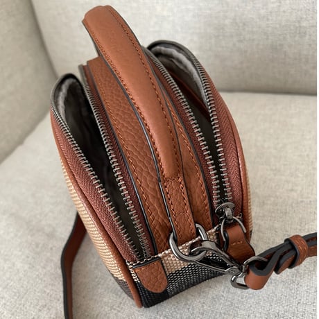 2way leather oval bag