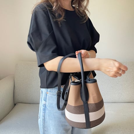 One sholder bucket bag(Black)