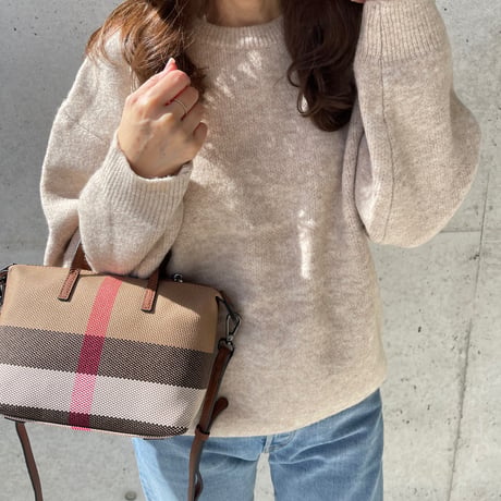 Over size wool knit(Beige)