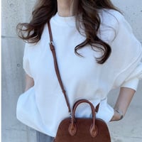 Waffle wide pullover(White)
