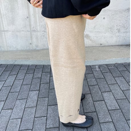 Rollup knit pants(beige)