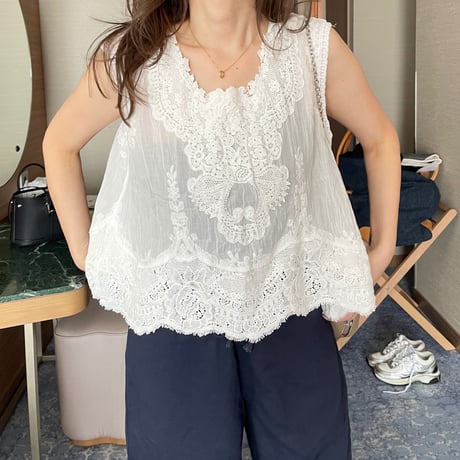 Cotton lace tops