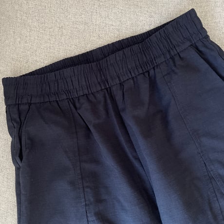 Linen wide pants(Navy)