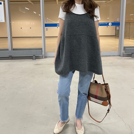 Knit camisole (gray)