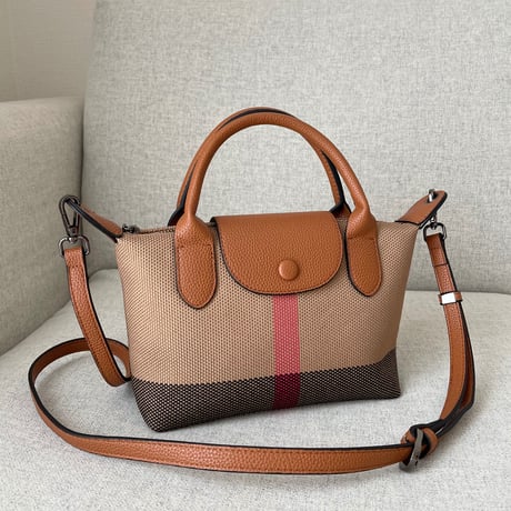 Leather mini boston bag