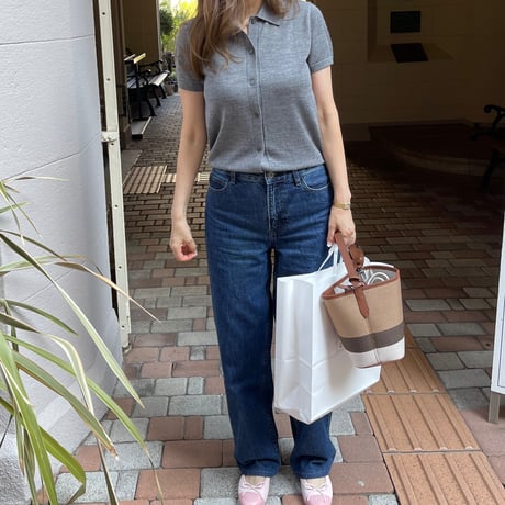 Leather bucket bag(Brown)