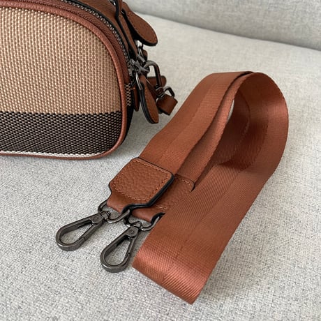 2way leather oval bag