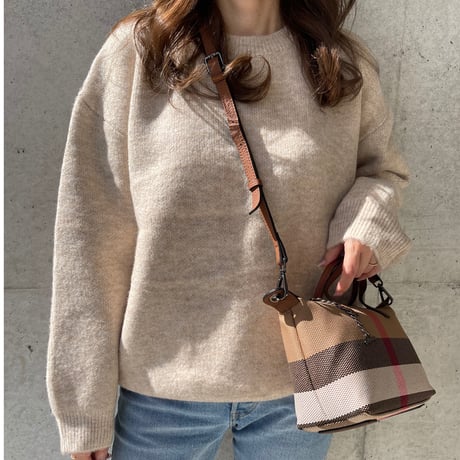 Leather tote bag(Brown)