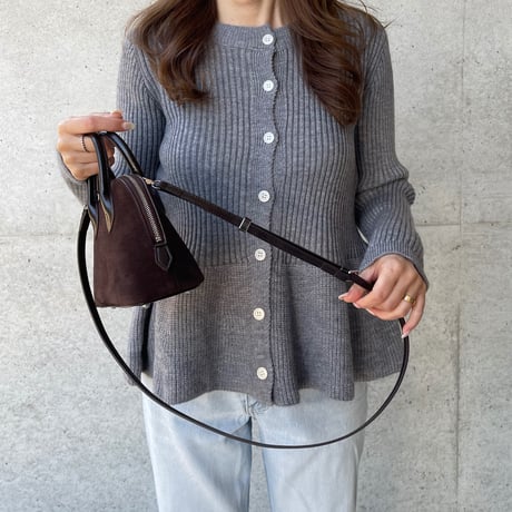 Flare knit cardigan(Gray)
