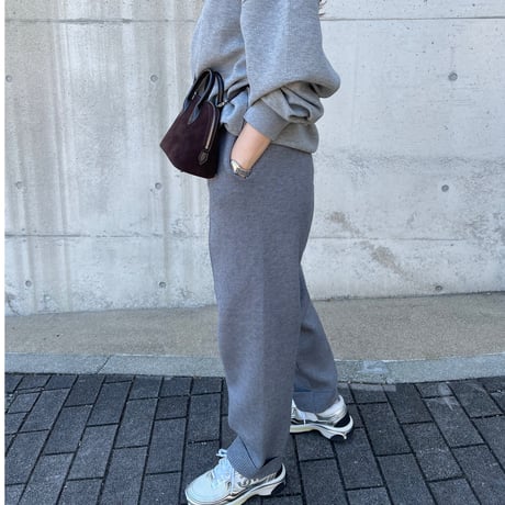 Rollup knit pants(Gray)