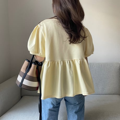 Balloon sleeve sweat(Yellow)