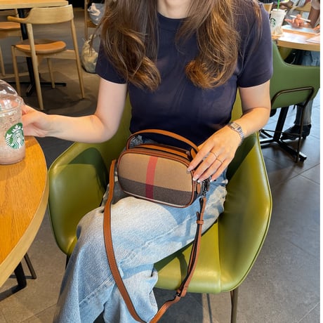 2way leather oval bag