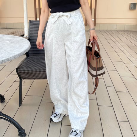Ribbon sweat pants(oatmeal)