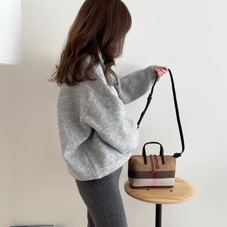 Leather  tote bag(Black)