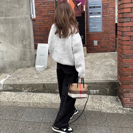 Leather  tote bag(Black)