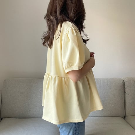 Balloon sleeve sweat(Yellow)