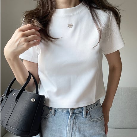 Heart plate t-shirts(White)