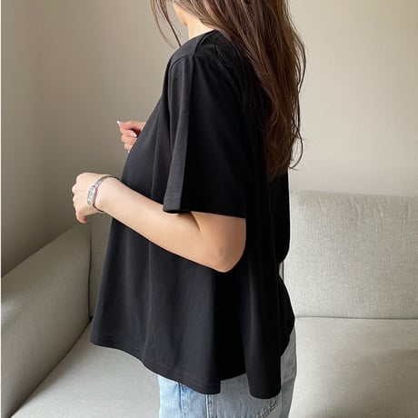 Flare cotton tops(Black)