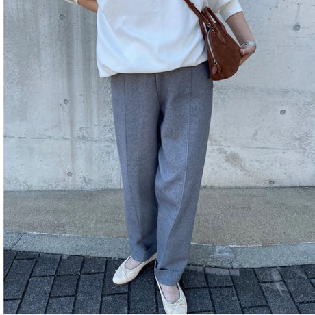 Rollup knit pants(Gray)
