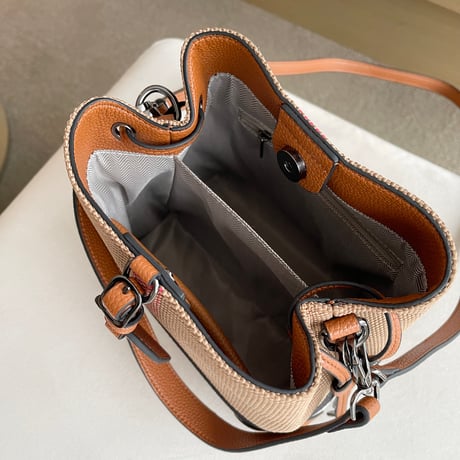 Leather 2way sholder bag