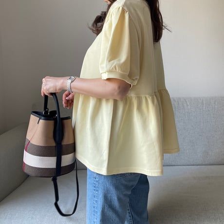 Balloon sleeve sweat(Yellow)