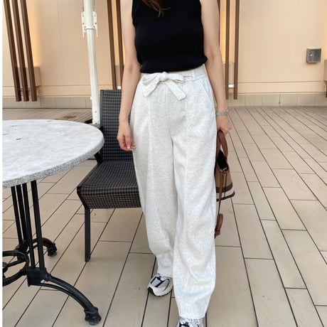 Ribbon sweat pants(oatmeal)