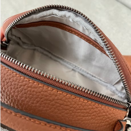 2way leather oval bag