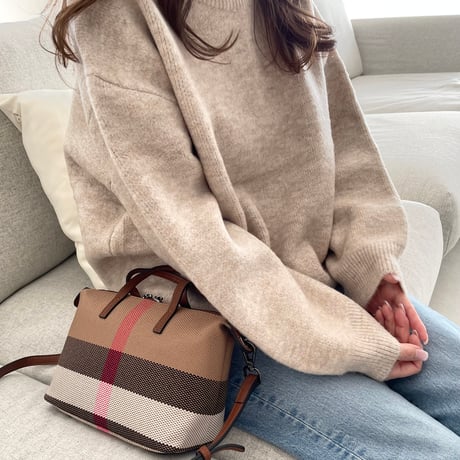 Leather tote bag(Brown)