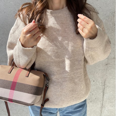 Leather tote bag(Brown)