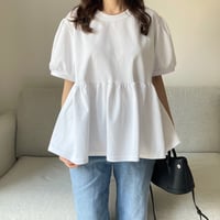 Balloon sleeve sweat(White)
