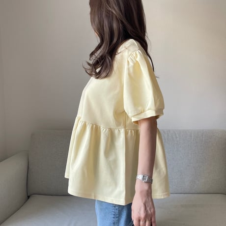 Balloon sleeve sweat(Yellow)