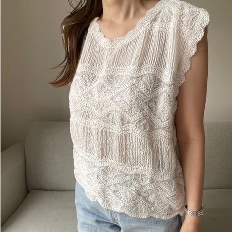 Lace cotton blouse