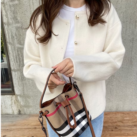 Wool knit cardigan(Ivory)