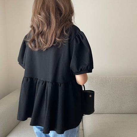 Balloon sleeve sweat(Black)