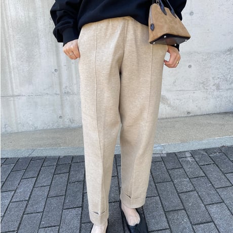 Rollup knit pants(beige)
