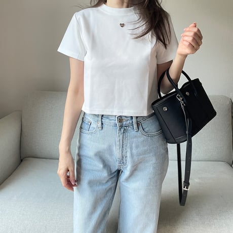 Heart plate t-shirts(White)