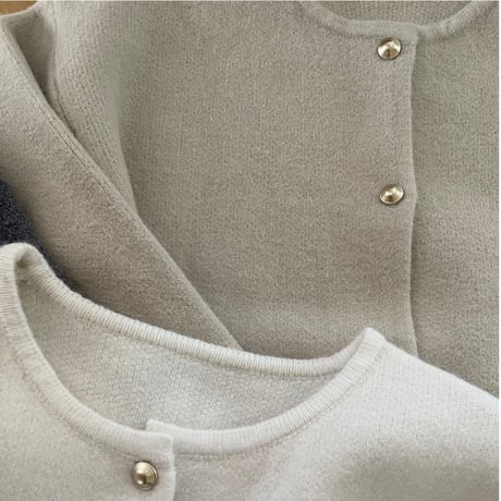 Wool knit cardigan(Ecru)