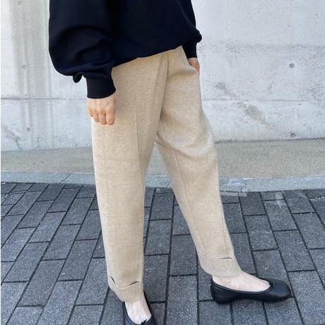 Rollup knit pants(beige)