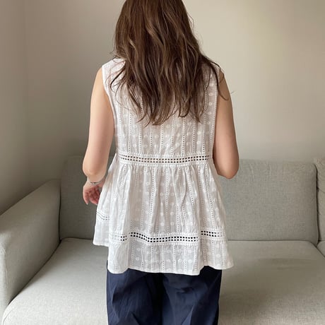 Tiered lace tops(White)